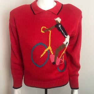 Andene bicyclists vintage sweater